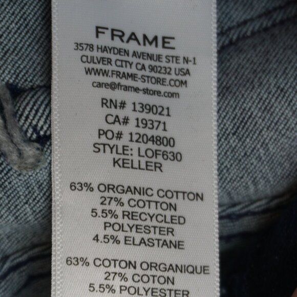 FRAME Le One Flare High Rise Stretch 35" Length Jeans In Keller size 1(23-28) - Picture 11 of 16